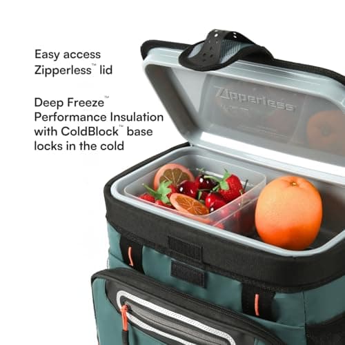 Titan by Arctic Zone 16 Can Zipperless Cooler with SmartShelf, Jungle Hunt