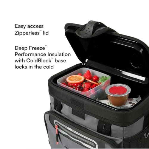 Titan by Arctic Zone 16 Can Zipperless Cooler, SmartShelf, Sharkskin Gray