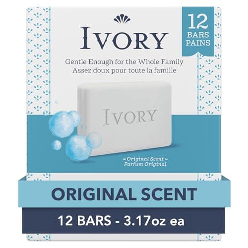 Ivory Bar Soap Original Scent, 1.08 Kg Total (12 Count of 90 g Each)