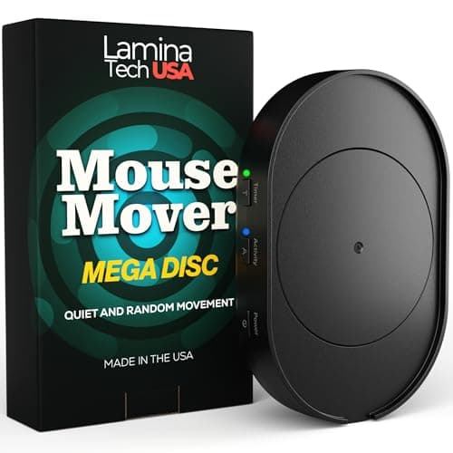 Undetectable Mouse Mover Jiggler, Adjustable Activity, Optional Shut-Off Timer, Random Movement Engine, No Software, Quiet & Undetectable Operation, USA Company (Single Disc)