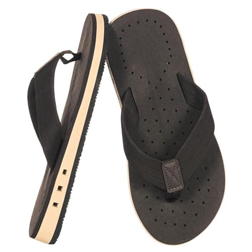 KVbabby Kids Comfortable Flip Flops,Coffee,3 Big Kid