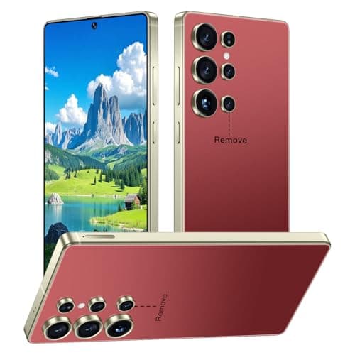 zrchjm I25 Ultra 5G Unlocked Smartphone,16GB+512GB 7000mAh Fully Cell Phone for Android 14, 6.99" HD Screen Unlocked Cell Phone, 68MP+108MP Dual Camera/Dual SIM/Fingerprint (Wine Red)