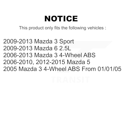 Kugel Front Wheel Bearing 70-510096 Replacement For Mazda 3 5 6 Sport