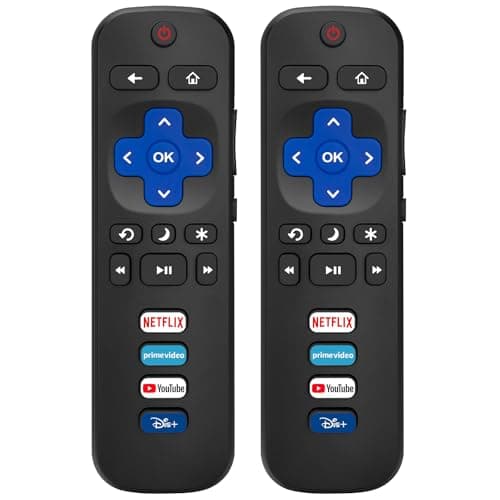 (Pack of 2) Replacement Remote Only for Roku TV,for TCL Roku/Hisense/RCA/Sharp/Sanyo/Insignia/Westinghouse/Philips Roku Smart TVs