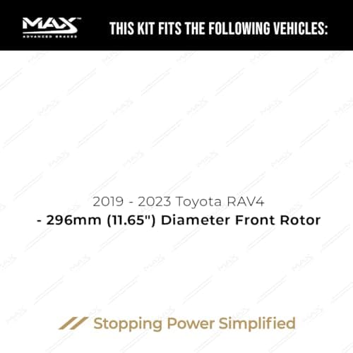 MAX Advanced Brakes - Brake Kit For 2019-2023 Toyota RAV4 (11.65" Dia Front Rotors)| Carbon Ceramic Brake and Rotor Kit Front and Rear| Cross-Drilled Brake Rotors