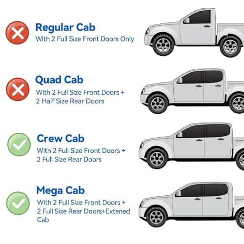 Window Visors Rain Guards for 2010-2026 Dodge Ram 2500 & 3500 Crew Cab, Window Vent Wind Deflectors Visors Shades