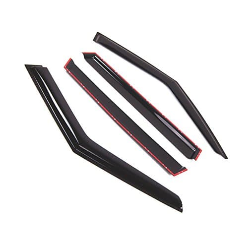 Tuningpros Window Visor Compatible with 2014-2016 Land Range Rover Sport, DGWV2-818 Outside Mount Deflector Rain Guard Dark Smoke, 4 Pcs Set