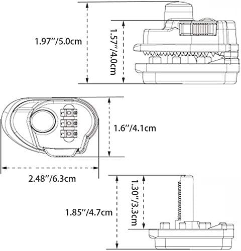Mizzuco Trigger Lock 3 Digit Combination Gun Lock (3Pcs)
