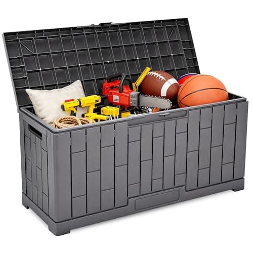 Yardlab Outdoor Deck Box Container, 60 Gallon
