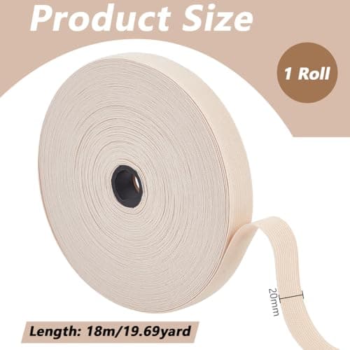 PH PandaHall 19.6 Yards x 3/4 inch Pointe Shoe Elastic Stretch Ribbon Polyester Satin Roll Minimalist Ballet Strap Shoe Elastic Ribbon for Ballet Training Performance Women Dance Accessories
