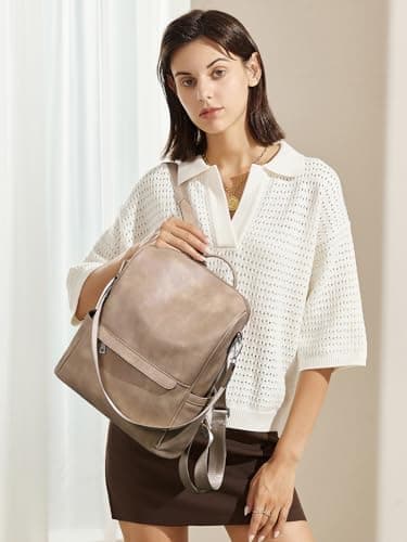 CLUCI Backpack for Women Fashion Vegan Leather Designer Bookbag Ladies Convertible Travel Backpack purse for Women