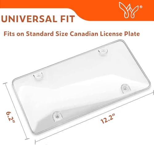 2 Pack License Plate Cover,Weather Resistance,Unbreakable Licence Plate Protector with Transparent Design,Fits All Standard 6x12Inches License Plates, (Clear-2)