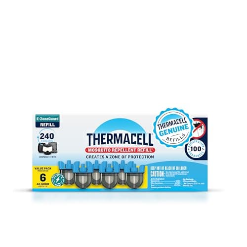 Thermacell Patio Shield Mosquito Repellent E-Series Rechargeable Repeller Bundle; 20’ Mosquito Protection Zone; Includes 240-Hour Repellent Refill; No Spray, Flame or Scent; Bug Spray Alternative