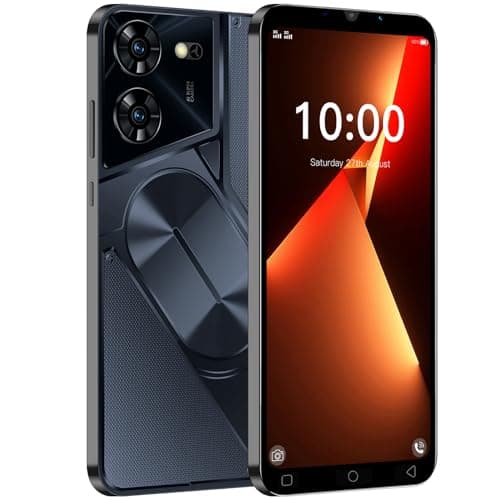 TryFirst Pova5Pro Unlocked Smartphone, 5.0 Inch HD Display, Dual SIM & Dual Camera, Quad Core Processor, 16GB ROM (Expandable to 128GB), WiFi Bluetooth FM Radio, Android Smartphone (Black)