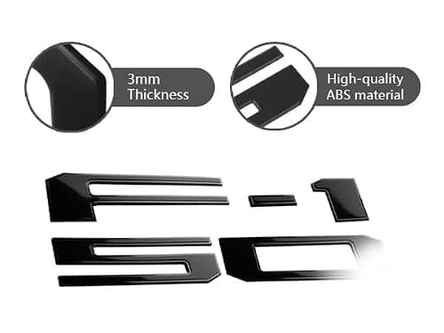 Tailgate Insert Letters for 2018 2019 2020, 3D Raised Tailgate Decals with Strong Adhesive, Durable ABS Plastic Emblems, Easy Installation, Matte Black