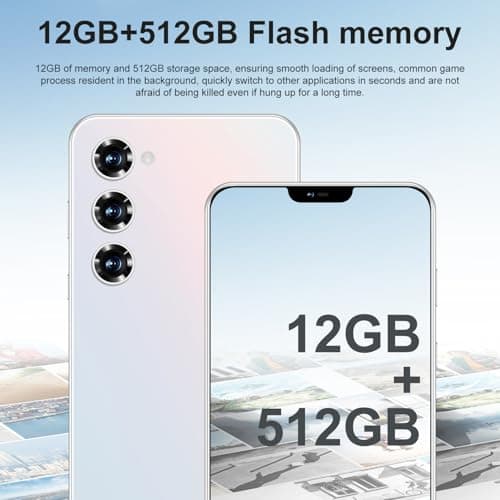 Echoamo 12GB+512GB Storage Unlocked Phone 5G Dual SIM (Black)