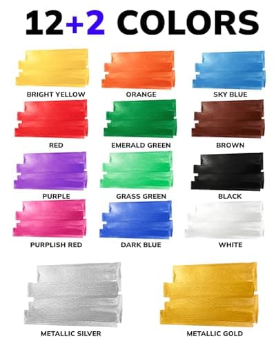JusArt 14 Colors Jumbo Markers for Quick Bold Poster Banner Sign Lettering and Coloring, 15mm Wide Tip Acrylic Markers for Rock, Fabric, Ceramic, Metal, DIY Crafts