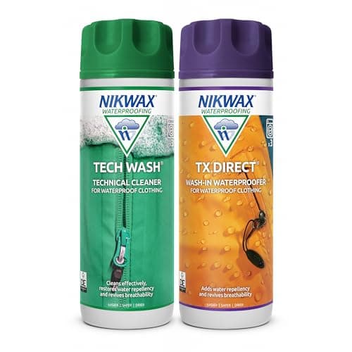 Nikwax Hardshell Cleaning and Waterproofing DUO-Pack,10 Fl. Oz. Bottles