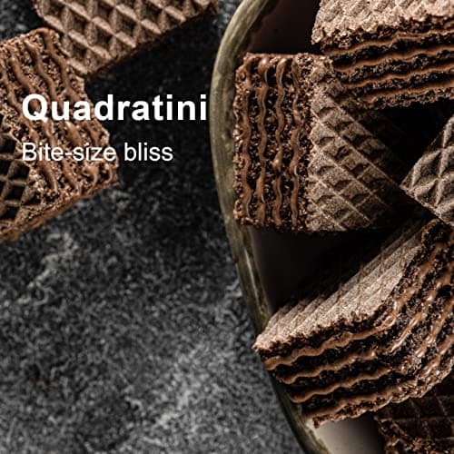 Loacker Quadratini Double Choc bite-size Wafer Cookies| LARGE Pack of 1 | Crispy Wafers with 4 creamy layers of finest Cocoa cream filling | great for snacks & desserts | Non GMO | No artificial flavorings, added colors or preservatives | 8.82 oz
