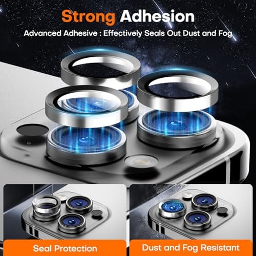 Wumigoo Camera Lens Protector for iPhone 17 Pro Max/17 Pro- Silver