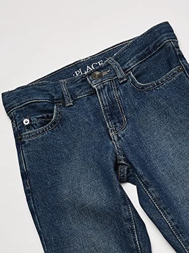 The Children's Place Boys Basic Bootcut Jeans,Med Indigo Single,12