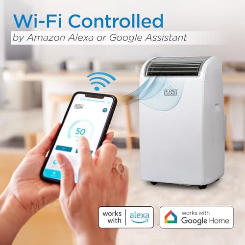 BLACK+DECKER Air Conditioner, 14,000 BTU Air Conditioner Portable for Room up to 700 Sq. Ft. with Remote Control, White