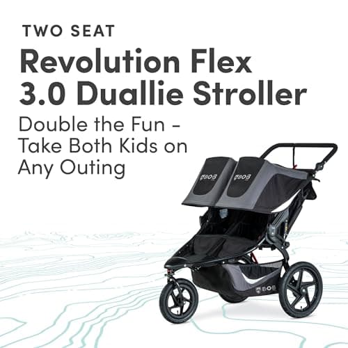 BOB Gear Revolution Flex 3.0 Duallie Jogging Stroller — Graphite Black