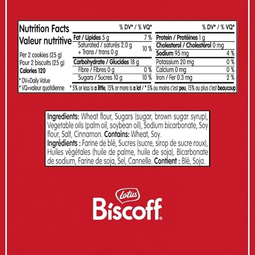 Lotus Biscoff Caramelized XL Cookies, 20 Individually Wrapped Cookies per 2, (10x2) – Ingredients from Natural Origin, Vegan, No Colours or Added Flavours, 250g