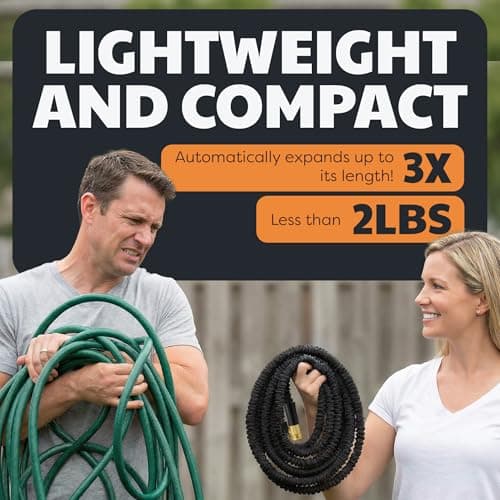 XHOSE PRO Expandable Garden Hose 100ft Water Hose with Brass Fittings, Flexible, Expanding and Retractable, Lightweight 100 Ft Hose, Tuyau Arrosage - 2026 Model