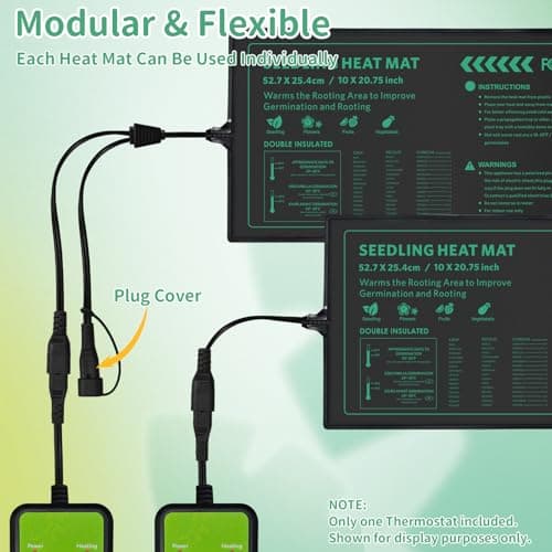 PETZOOKA Seedling Heat Mat with Temperature Control Durable Waterproof Plant Heating Pad 10"x 20.75" for Germination, Indoor Gardening, Greenhouse