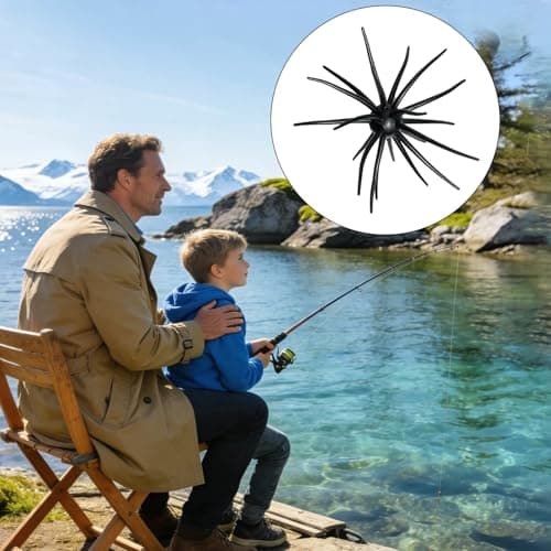 2Pc Sea Urchin Bait,Sea Bass Fishing Lures,Floating Simulation Seas Urchin Dice Baits for Bass Fishing,Artificial Squirm Fuzzy Fishings Soft Lure Bait Accessories for Saltwater Shore (Black, 4.33 in)