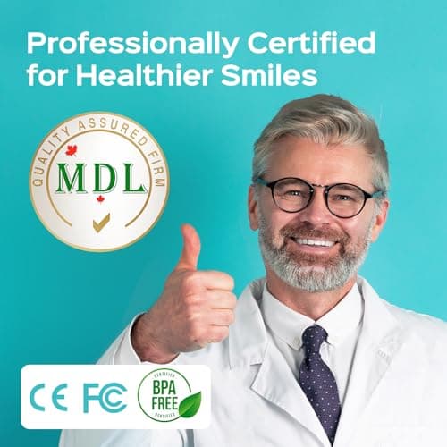 COSLUS Water Teeth Flosser C20 (F5020E): 300ML Cordless Electric Water Tooth Flossing Rechargeable IPX7 Waterproof Portable Travel Flossers Set for Teeth