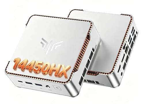 KAMRUI Hyper H2 Mini Gaming PC, in-tel Core i5-14450HX (Beat 1195G7/5825U, up to 4.8GHz) 32GB RAM 1TB SSD Mini Desktop Computers, Triple 4K Display 6*USB3.2, USB-C, HDMI, DP, WiFi6, BT5.2, Office Home