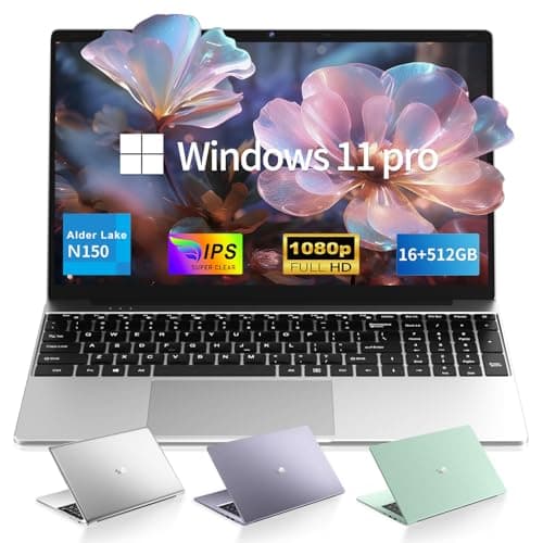 2026 Windows 11 Pro Traditional Laptop Computer, 16GB RAM 64GB SSD for Business Office Student School College, 15.6" FHD IPS Display, Lightweight Portable with Office 365, 4H Battery, 3.5 lbs