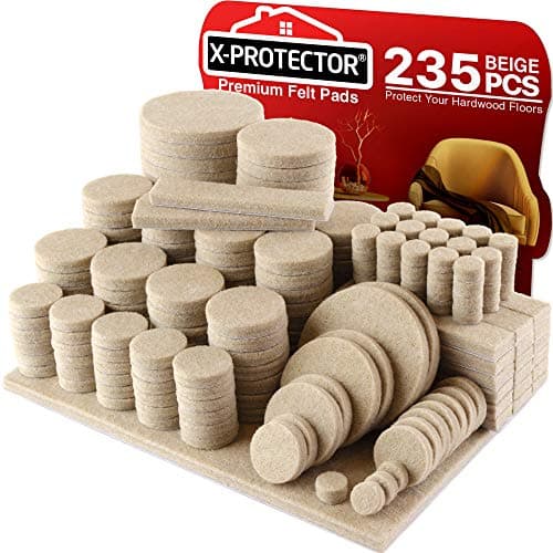 Felt Pads X-PROTECTOR - Giant 235 Pack Premium Furniture Pads. Huge Quantity Felt Furniture Pads Wood Floor Protectors for Furniture Feet β Best Hardwood Floor Protectors. Protect Your Wood Floors!