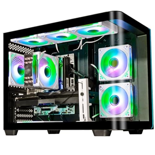 LXZ Gaming Desktop Core i7-14700F, RTX 5060 8G, 16G DDR5 RAM, 1TB NVME 3.0 SSD, Prebuilt Gaming PC, VR Ready Tower Computer for Home and Office