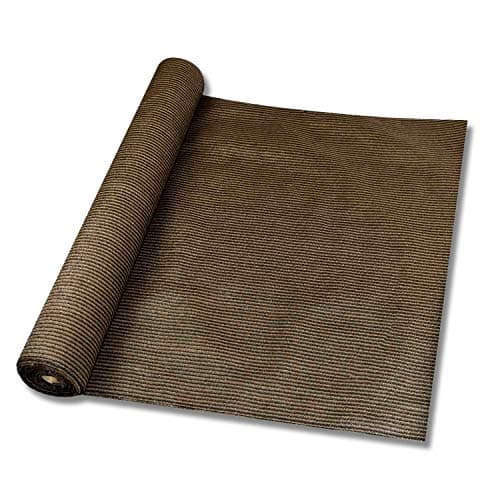 Patio 6' x 50' Sun Shade Fabric Roll 6/8/12 FT Shade Cloth for Patio, Outdoor Mesh Sail Sun Shades Canopy Replacement Pergola Cover for Backyard Deck Porch, Brown