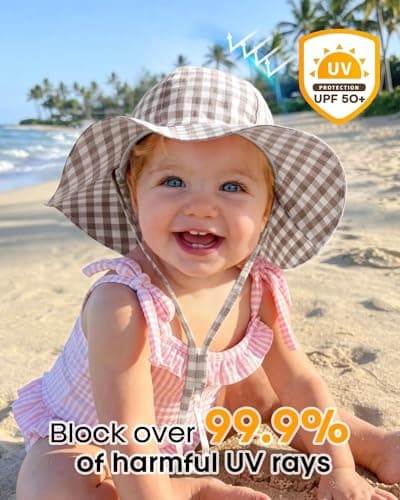 FURTALK Baby Sun Hat Toddler Summer Hats UPF 50+ Wide Brim Girls Boys Bucket Hat
