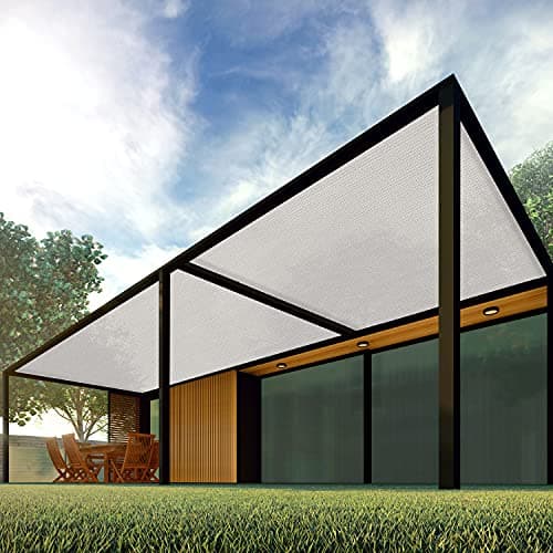Patio 12' x 40' Sun Shade Fabric Roll 6/8/12 FT Shade Cloth for Patio, Outdoor Mesh Sail Sun Shades Canopy Replacement Pergola Cover for Backyard Deck Porch, Light Gray