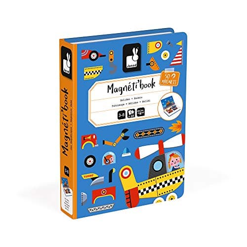 Janod • Racers Magneti’Book • 3 to 8 Years • Educational Magnetic Games Toy for Kids Toddler Children • J02715 19 x 4 x 26 cm / 7.5 x 1.6 x 10.2 in.