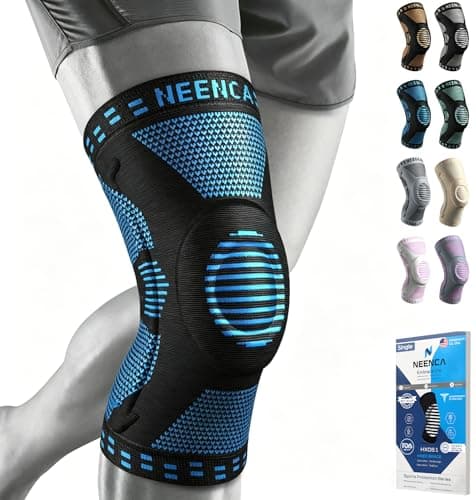 NEENCA Professional Knee Brace for Pain Relief, Medical Knee Support with Patella Pad & Side Stabilizers, Compression Knee Sleeve for Meniscus Tear, ACL, Joint Pain, Runner, Workout - FSA/HSA Eligible