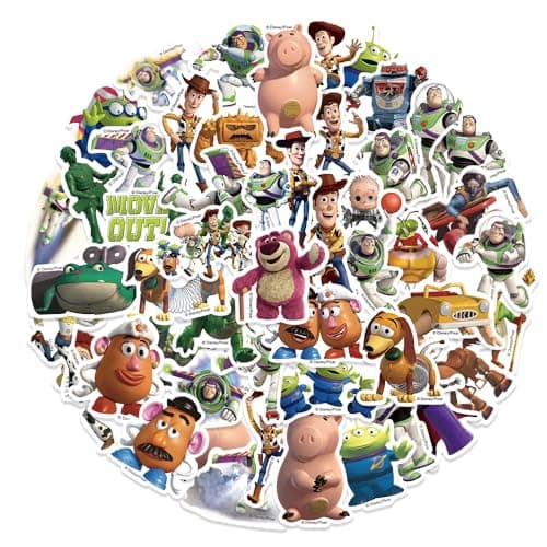 50pcs Popular Classic Story Stickers for Teens, Children's Cartoon Sticker for Water Bottle,Laptop,Waterproof Vinyl Decals for Teens Girls Boys Party Supply Favor Decor(Multicolor-C)