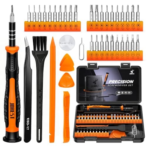 JOREST 40Pcs Small Precision Screwdriver Set, Mini Tool Kit with Torx T5 T6 T8 T9, Triwing Y00, Star Pentalobe, Repair for Ring Doorbell, Laptop, PC, Switch, PS5, Xbox, MacBook, iPhone, Watch, Glasses