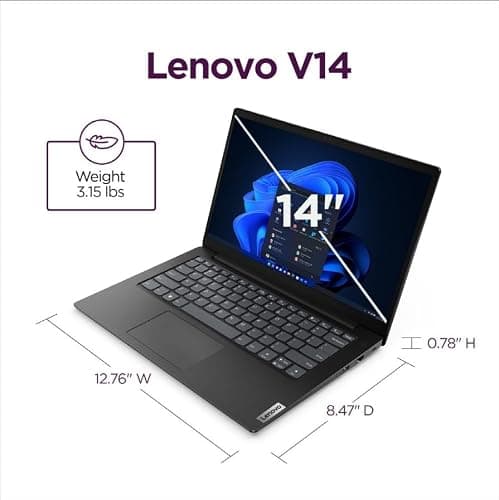 Lenovo V14 G5 Hybrid Work Laptop - 14" FHD Display - Core 7-240H - 16GB Memory - 512GB Storage - Integrated UHD Graphics - Windows 11 Home - Business Black