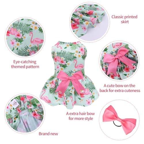 CuteBone Dog Mesh Dress Puppy Sundress Pet Outfit Summer Fashion for Small Dogs Girl Cat Clothes