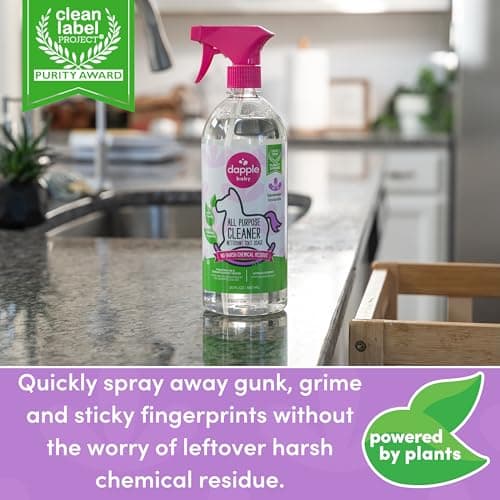 Dapple Baby - All Purpose Cleaning Spray Multi-Purpose Cleaner Baby Safe and Plant Based Household Cleaning Spray Sweet Lavender Scented - 887ml 30 Ounces