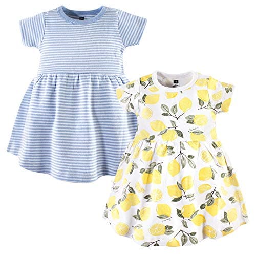 Hudson Baby Baby Girls' Cotton Dresses, Lemons, 9-12 Months
