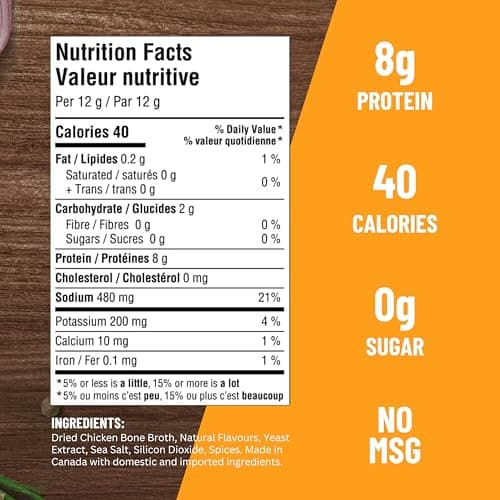 Siip Chicken Bone Broth Packets, 25 Packets 8g Protein | Keto & Paleo Friendly, Gluten Free