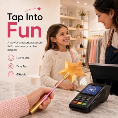 3D Fairy Wand Credit Card Holder - Twinkle Magic Wand Debit Card Holder