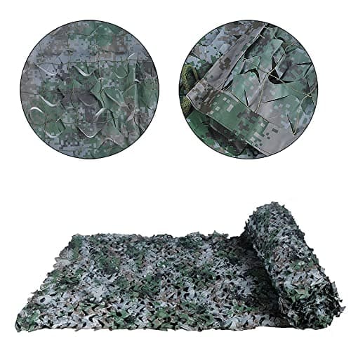 Camouflage Net Camo Netting Blinds Dual Mesh for Decor Courtyard Sunshade Camp Photo Farm Factory Shelter Car Concealment Party Exhibit Backdrop Curtain Ceiling Fence Canopy Cover